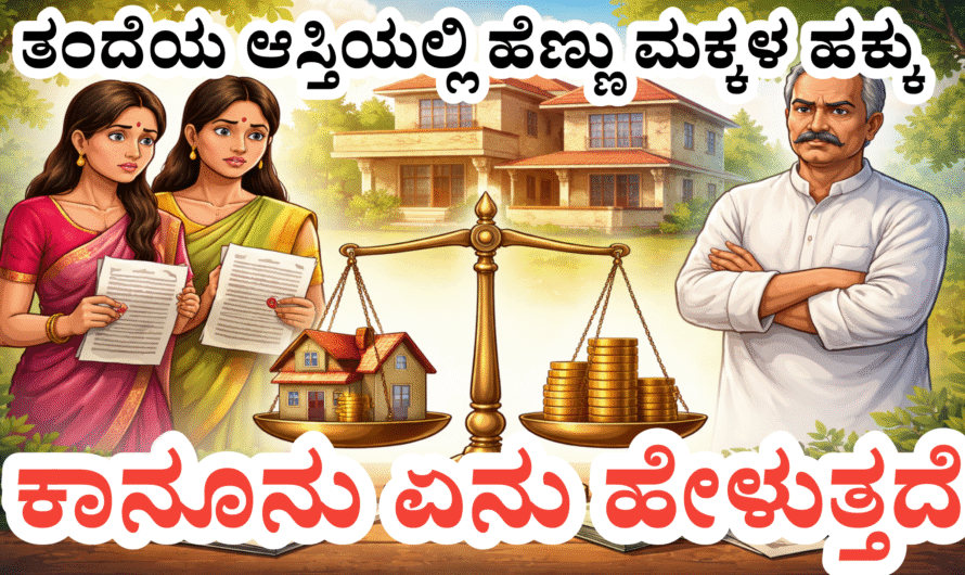 property rights ತಂದೆಯ ಆಸ್ತಿಯಲ್ಲಿ ಹೆಣ್ಣು ಮಕ್ಕಳಿಗೆ ಎಷ್ಟು ಹಕ್ಕಿದೆ? – ಸರ್ಕಾರದ ಹೊಸ ನಿಯಮಗಳ ಸಂಪೂರ್ಣ ಮಾಹಿತಿ.