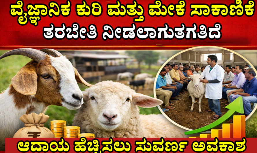 Sheep and goat Farming ಫೆಬ್ರವರಿ 25–26ರಂದು ರೈತರಿಗೆ ವೈಜ್ಞಾನಿಕ ಕುರಿ ಮತ್ತು ಮೇಕೆ ಸಾಕಾಣಿಕೆ ವಿಶೇಷ ತರಬೇತಿ.