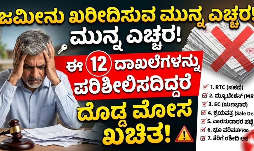 Land ಜಮೀನು ಖರೀದಿಸವಾಗ ಈ 12 ದಾಖಲೆಗಳನ್ನು ತಪ್ಪದೆ ಪರಿಶೀಲಿಸಿ.