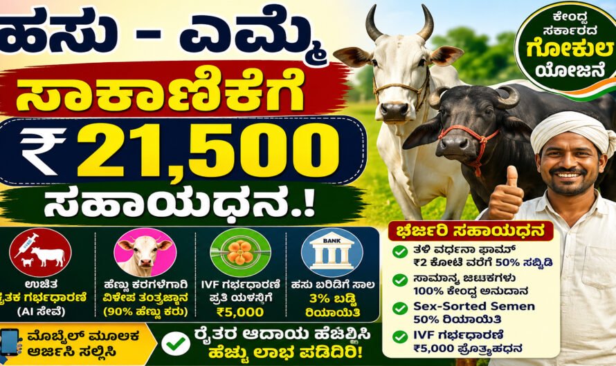 Gokul ಹಸು-ಎಮ್ಮೆ ಸಾಕಾಣಿಕೆಗೆ ₹21,500 ಸಹಾಯಧನ.!